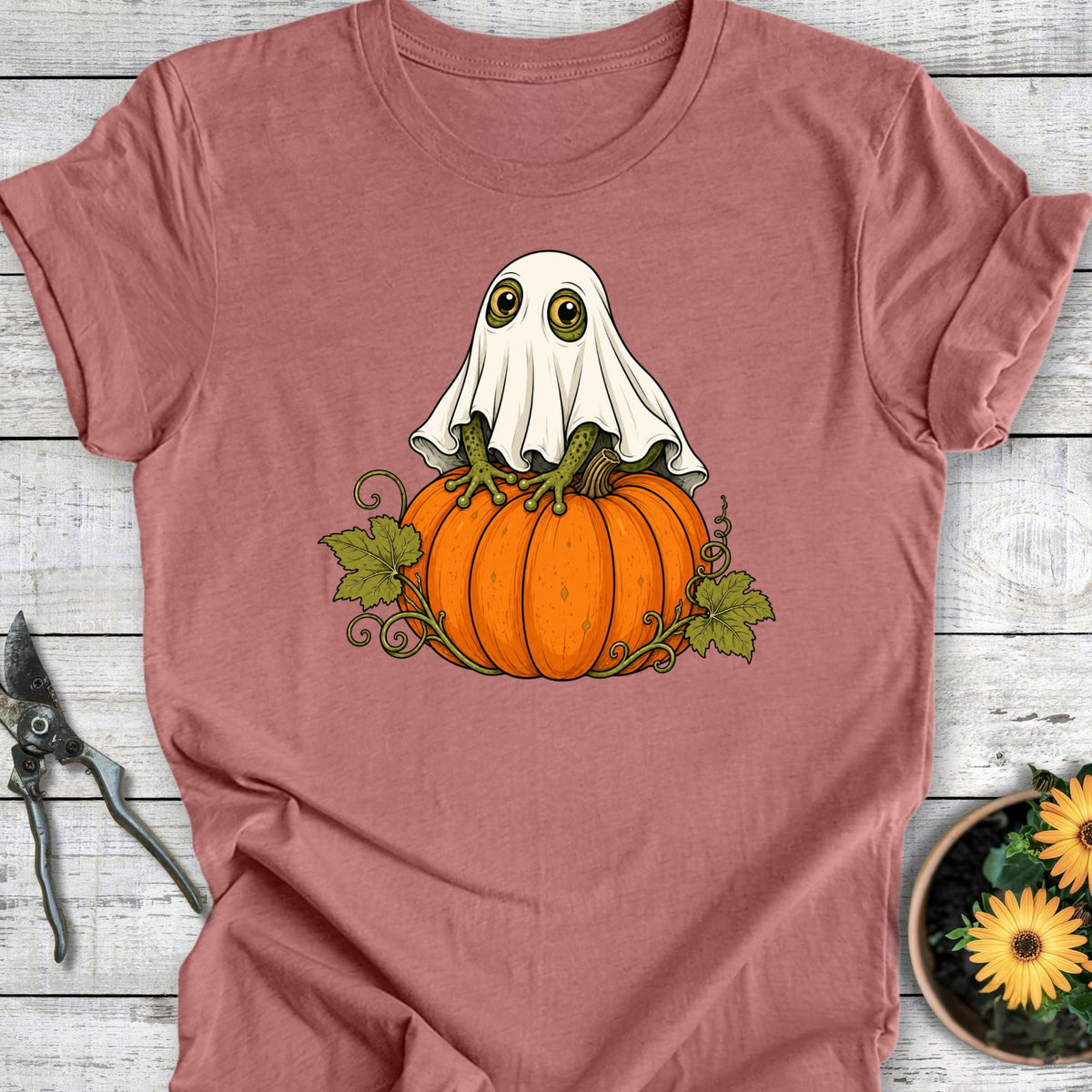 Printify T-Shirt Heather Mauve / S Garden Ghost T-Shirt