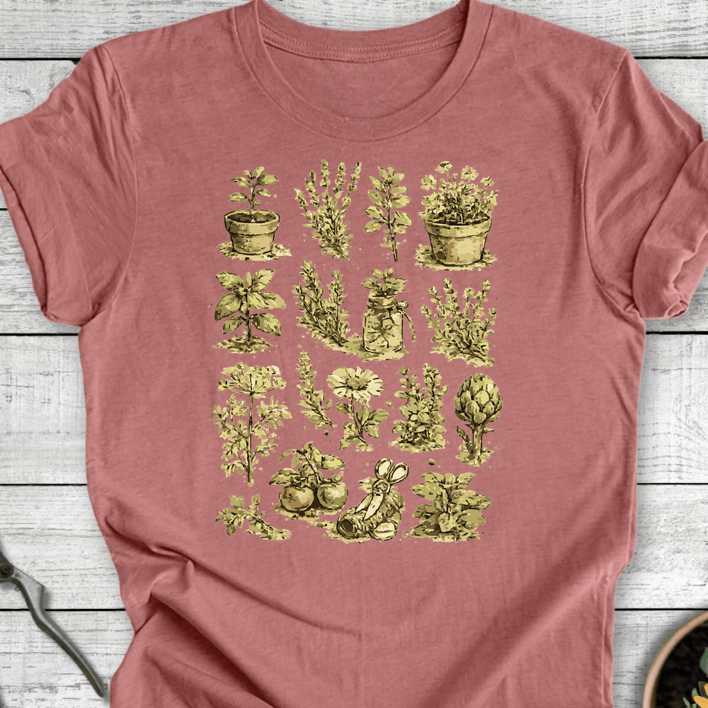 Printify T-Shirt Heather Mauve / S Garden Specimen T-Shirt
