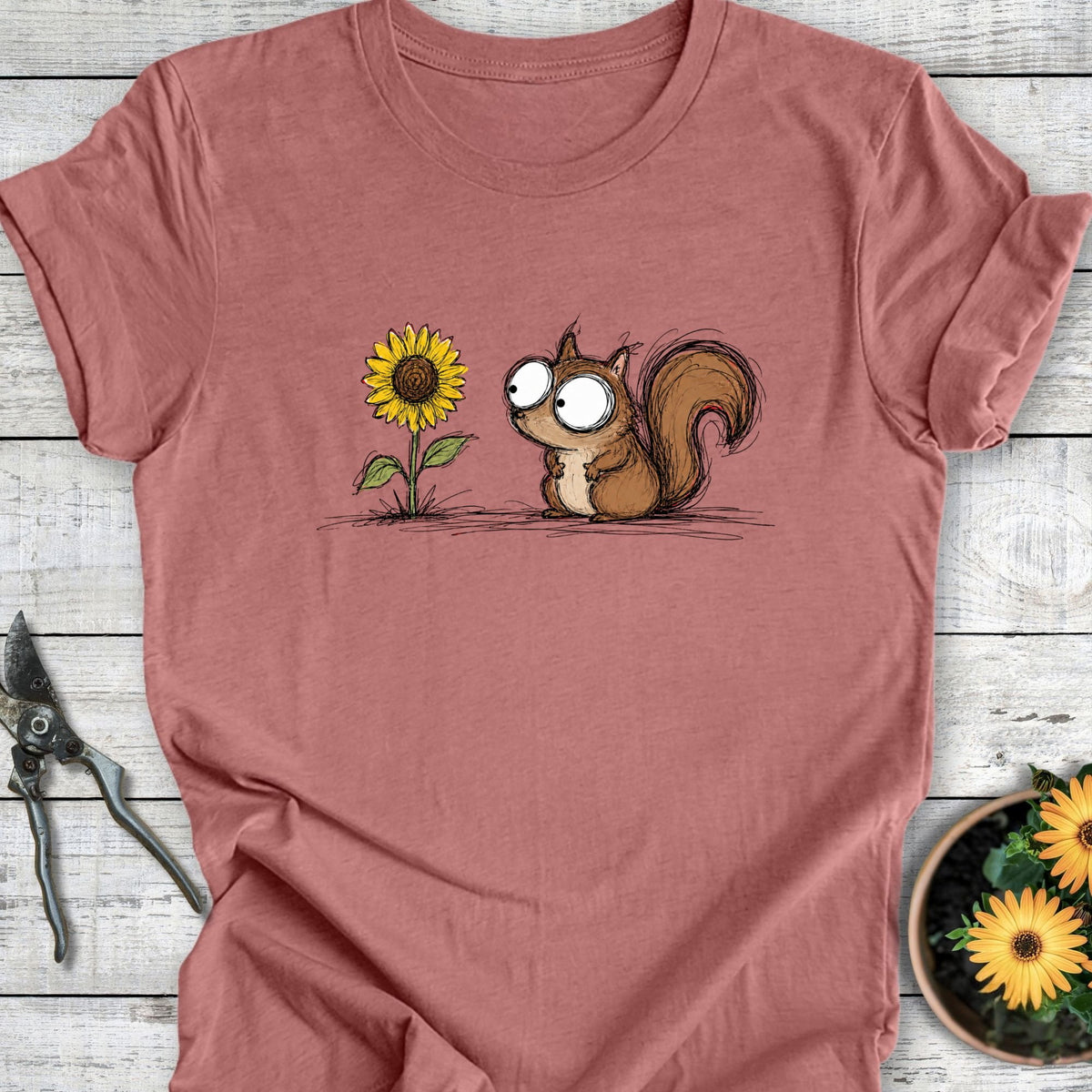 Printify T-Shirt Heather Mauve / S Garden Visitor T-Shirt