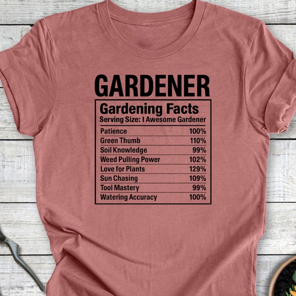 Printify T-Shirt Heather Mauve / S Gardening Facts