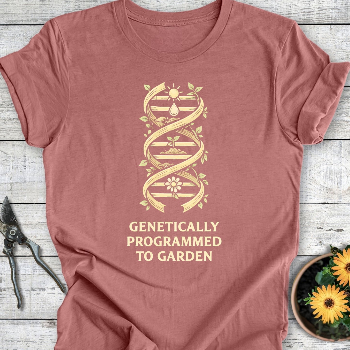 Printify T-Shirt Heather Mauve / S Genetically Programmed T-Shirt