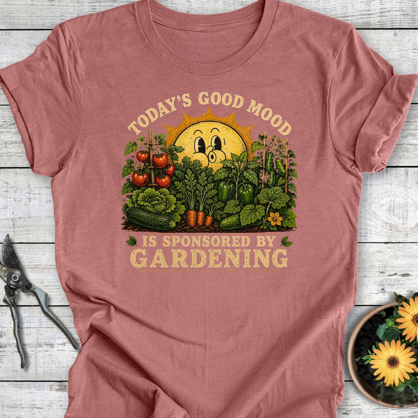 Printify T-Shirt Heather Mauve / S Good Mood T-Shirt