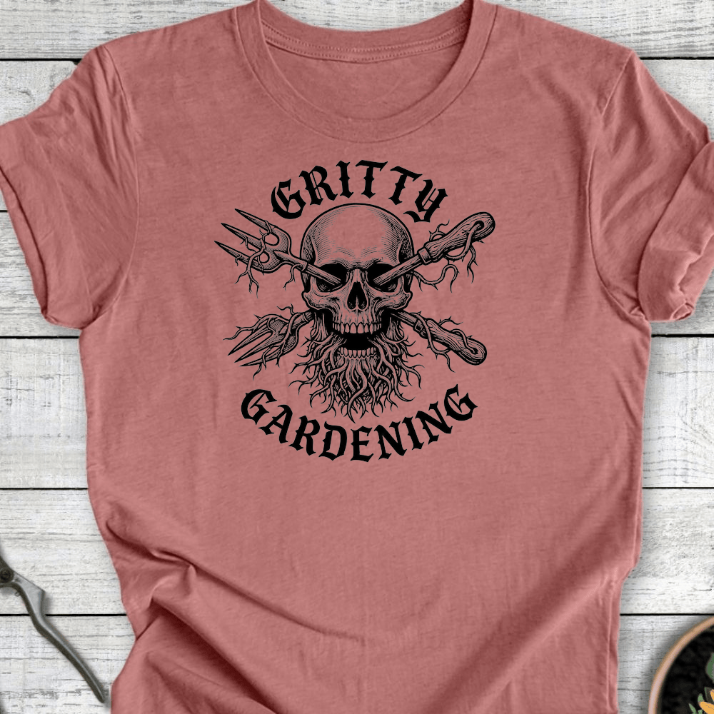 Printify T-Shirt Heather Mauve / S Gritty Gardening T-Shirt