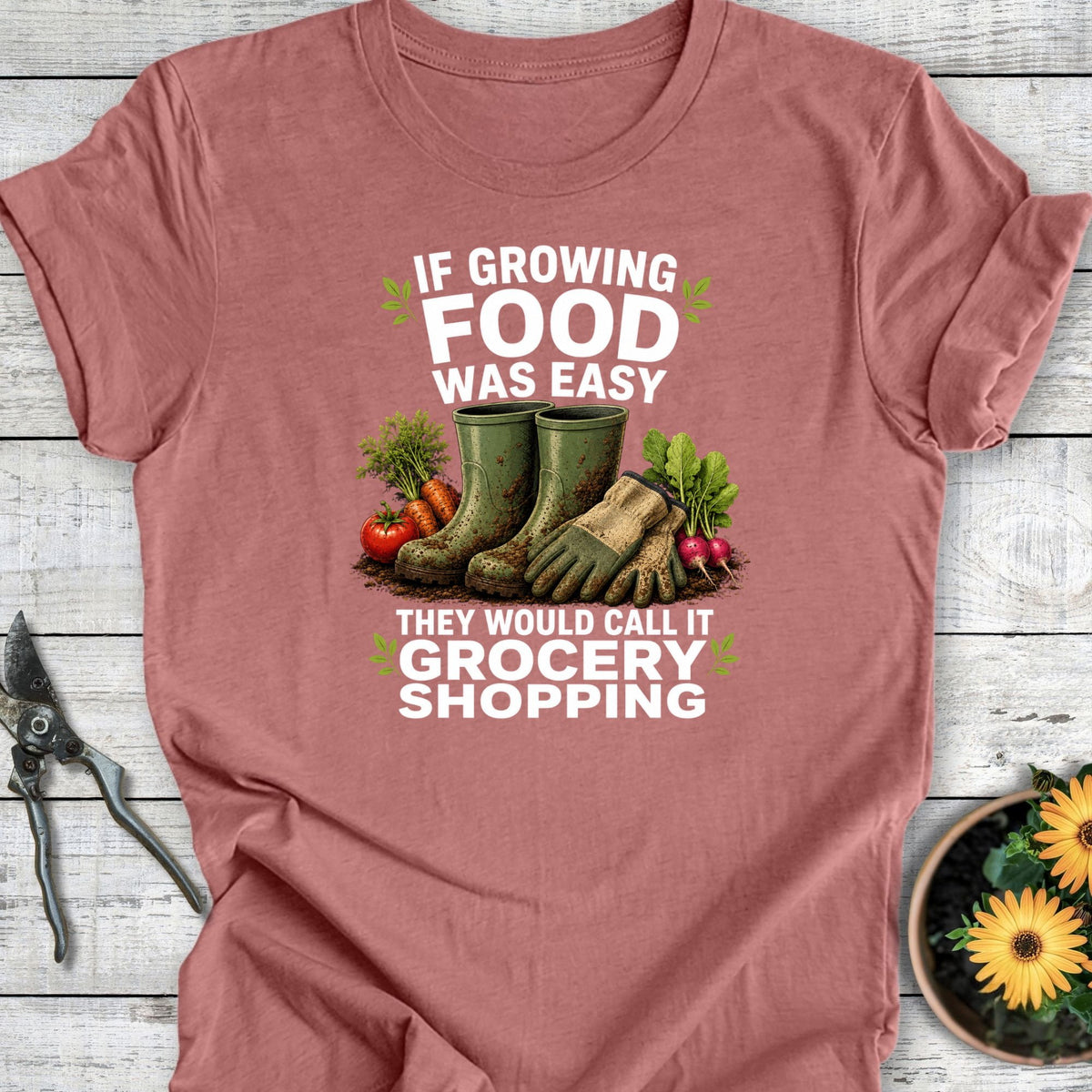 Printify T-Shirt Heather Mauve / S Grocery Shopping T-Shirt