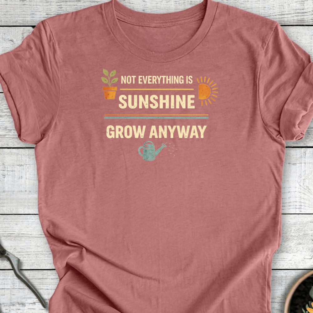 Printify T-Shirt Heather Mauve / S Grow Anyway T-Shirt
