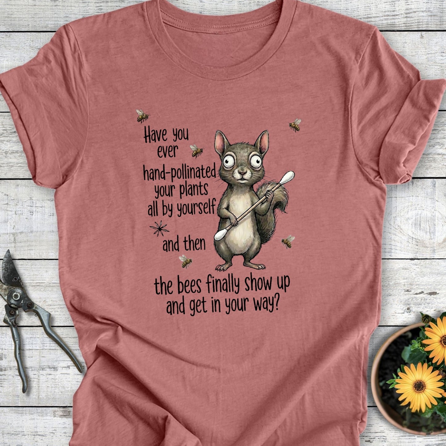 Printify T-Shirt Heather Mauve / S Hand Pollinate T-Shirt