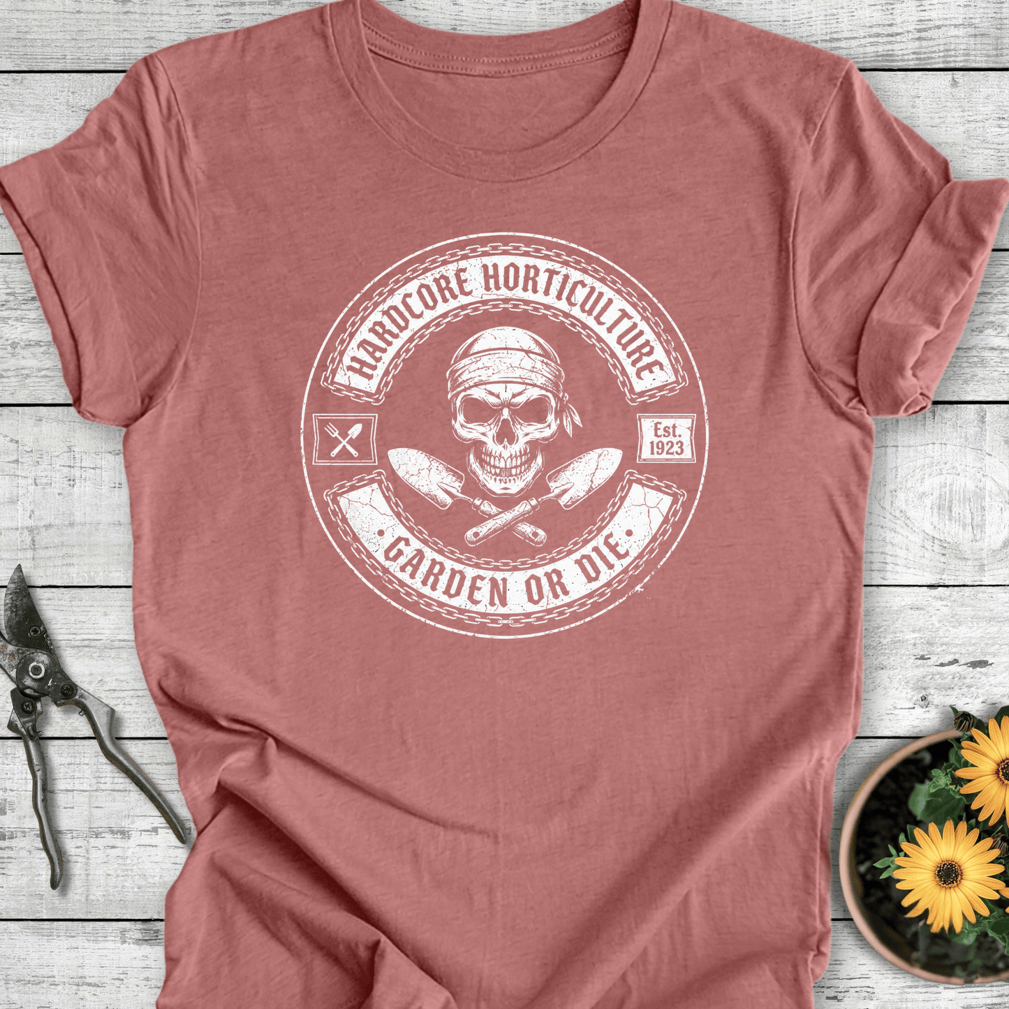 Printify T-Shirt Heather Mauve / S Hardcore Garden T-Shirt