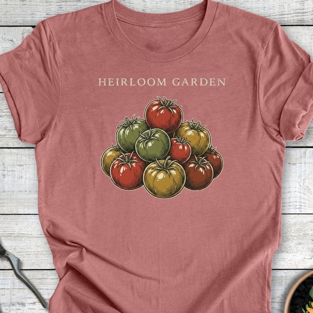 Printify T-Shirt Heather Mauve / S Heirloom Garden T-Shirt