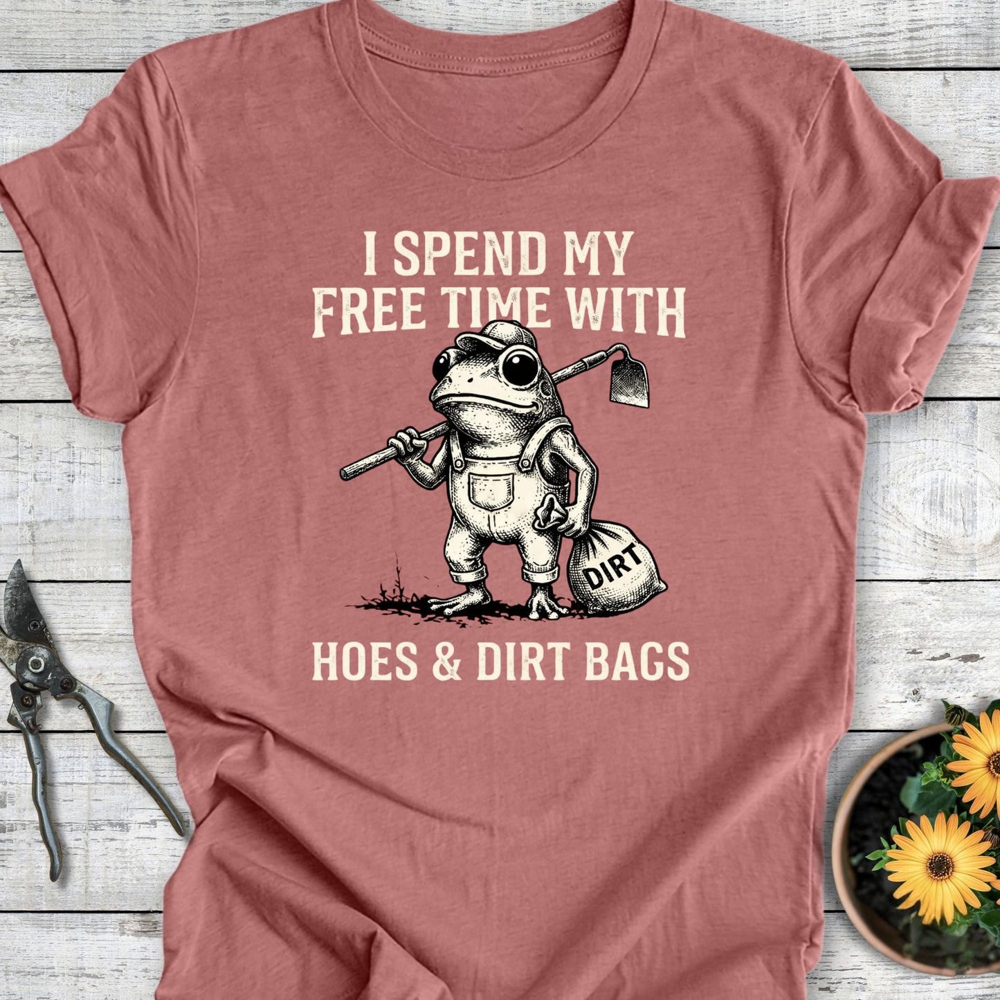 Printify T-Shirt Heather Mauve / S Hoes & Dirt Bags T-Shirt