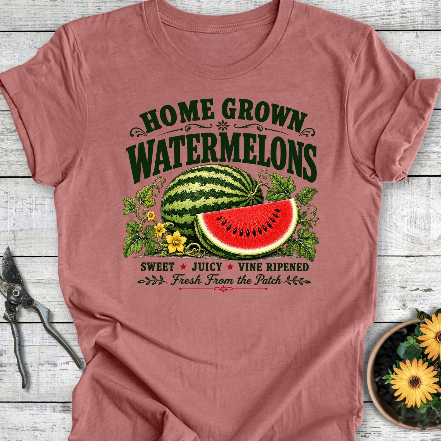 Printify T-Shirt Heather Mauve / S Home Grown Melons T-Shirt