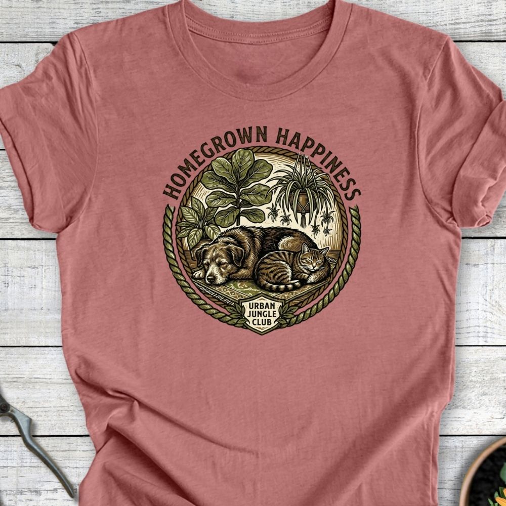 Printify T-Shirt Heather Mauve / S Home Happiness T-Shirt