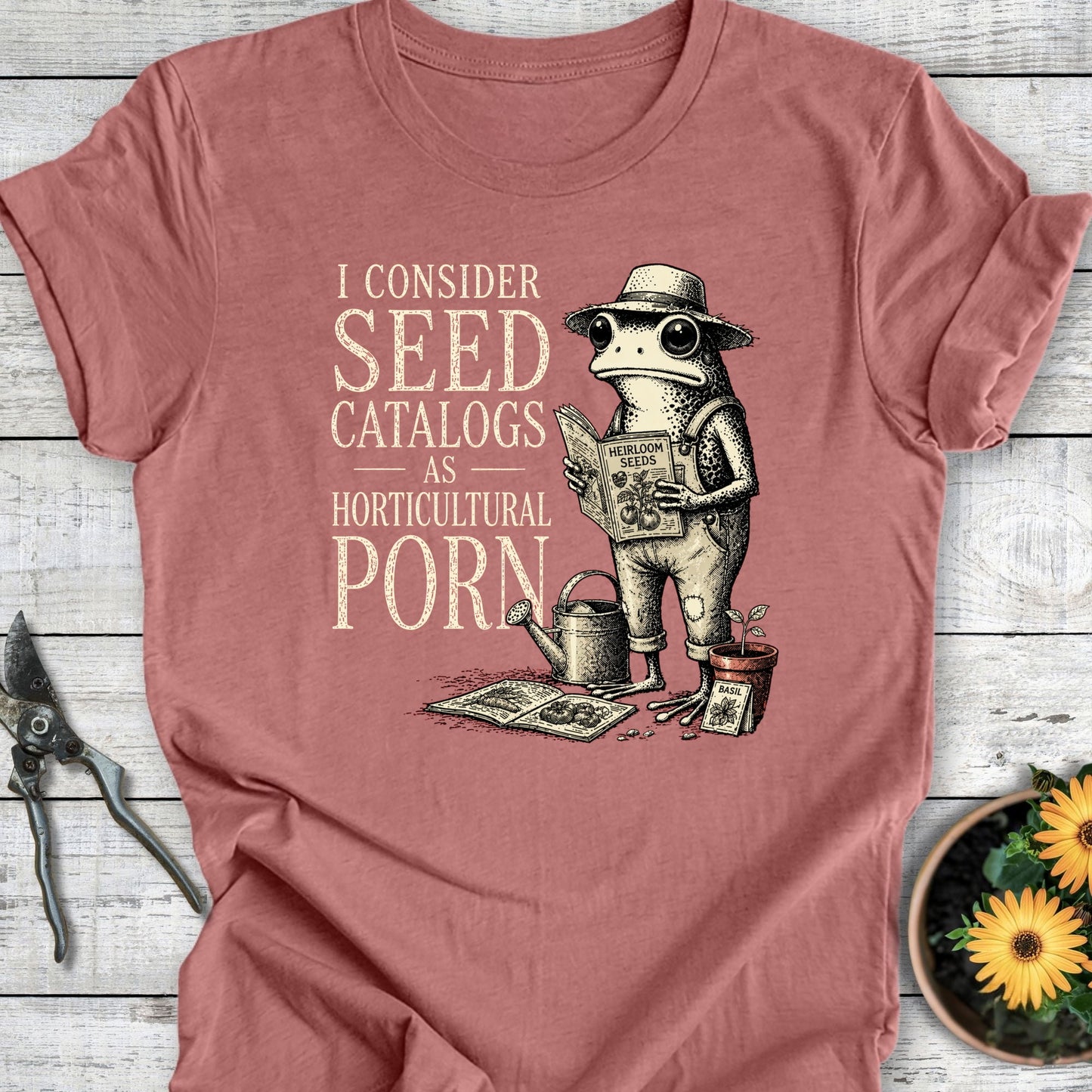 Printify T-Shirt Heather Mauve / S Horticultural Porn II T-Shirt