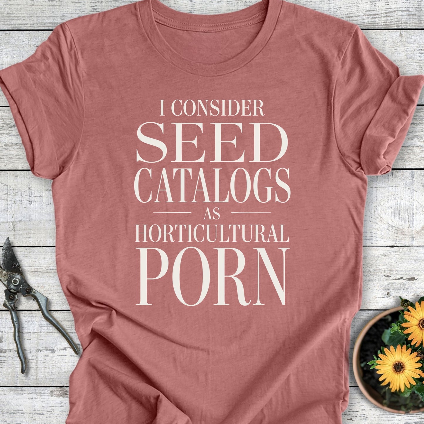 Printify T-Shirt Heather Mauve / S Horticultural Porn T-Shirt