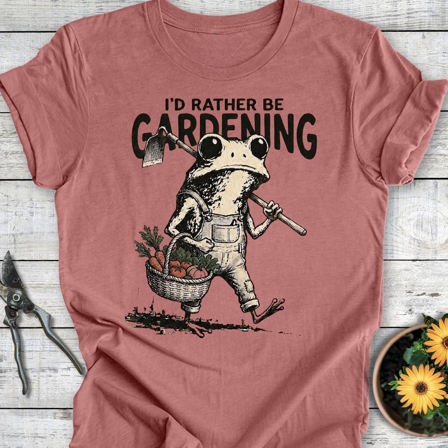 Printify T-Shirt Heather Mauve / S I'd Rather Be Gardening T-Shirt
