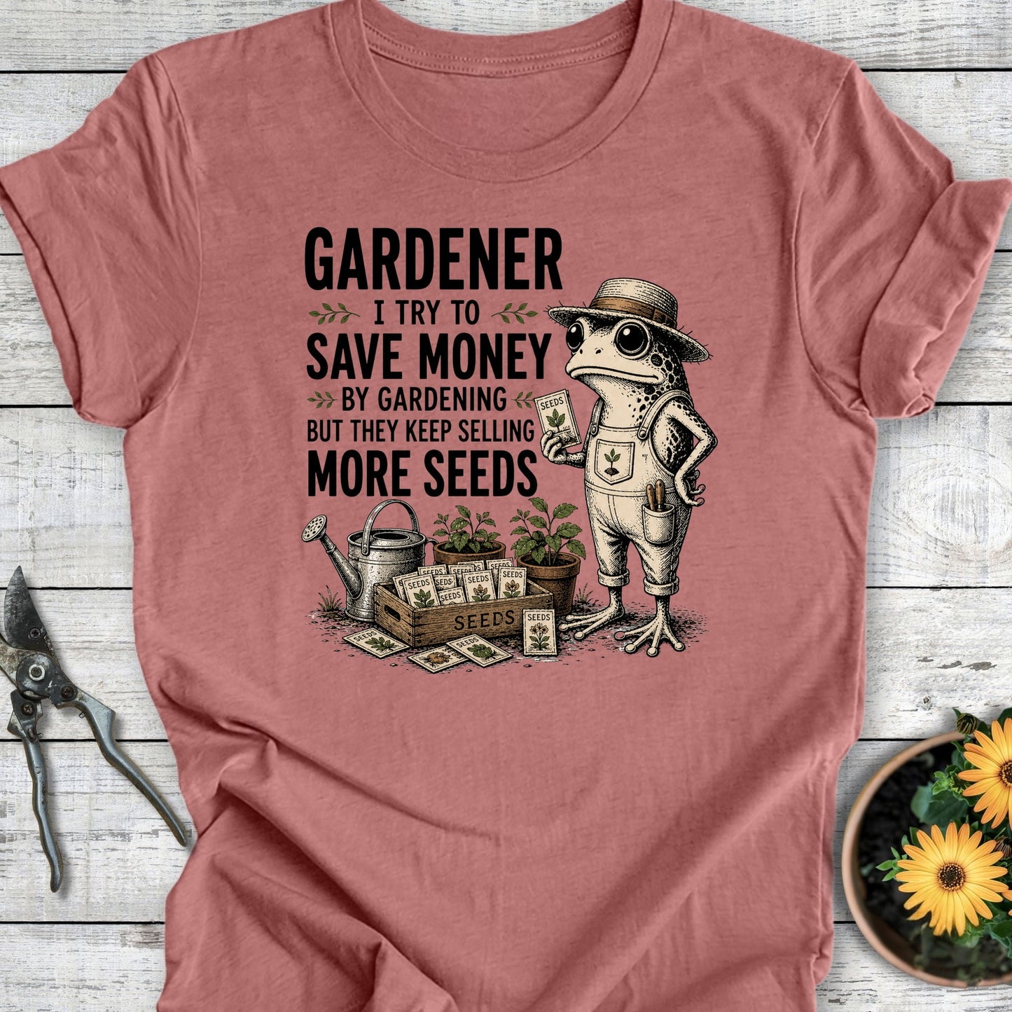 Printify T-Shirt Heather Mauve / S I Try Gardener II T-Shirt