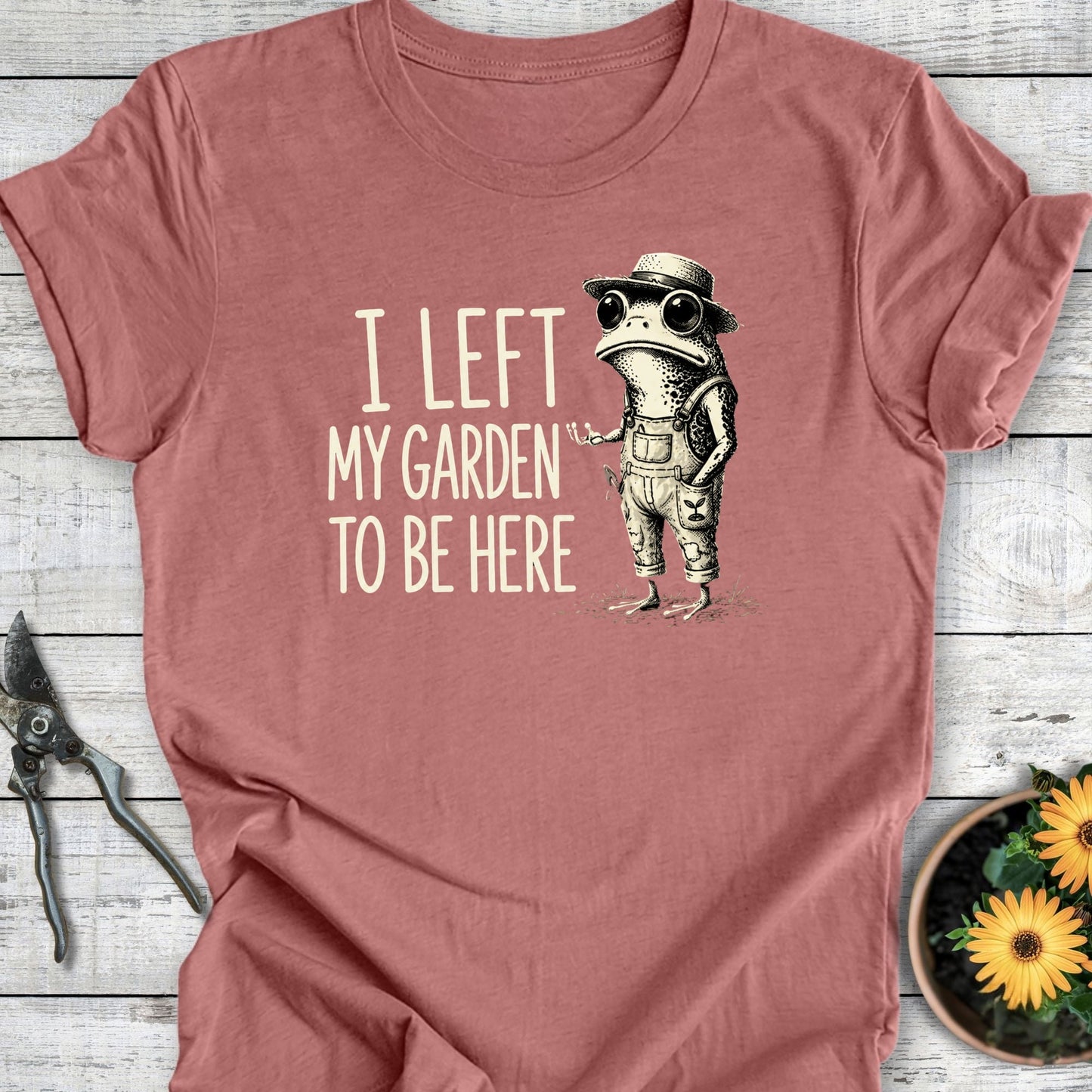 Printify T-Shirt Heather Mauve / S Left My Garden II T-Shirt