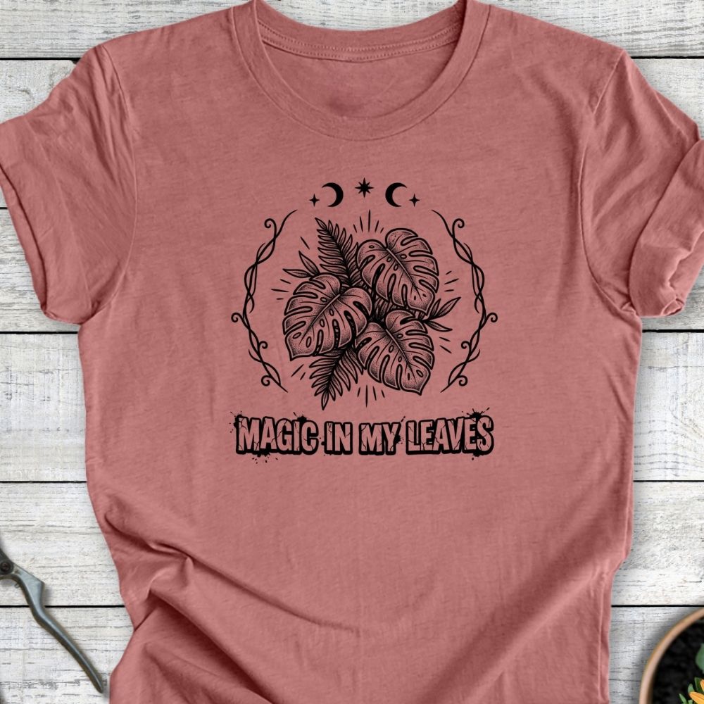 Printify T-Shirt Heather Mauve / S Magic Leaves T-Shirt