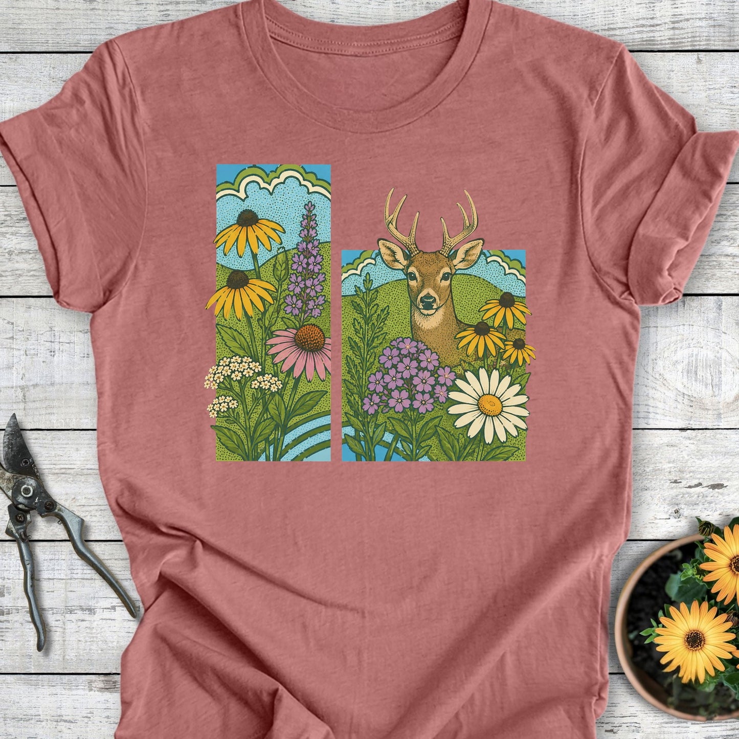 Printify T-Shirt Heather Mauve / S Meadow  Watch T-Shirt