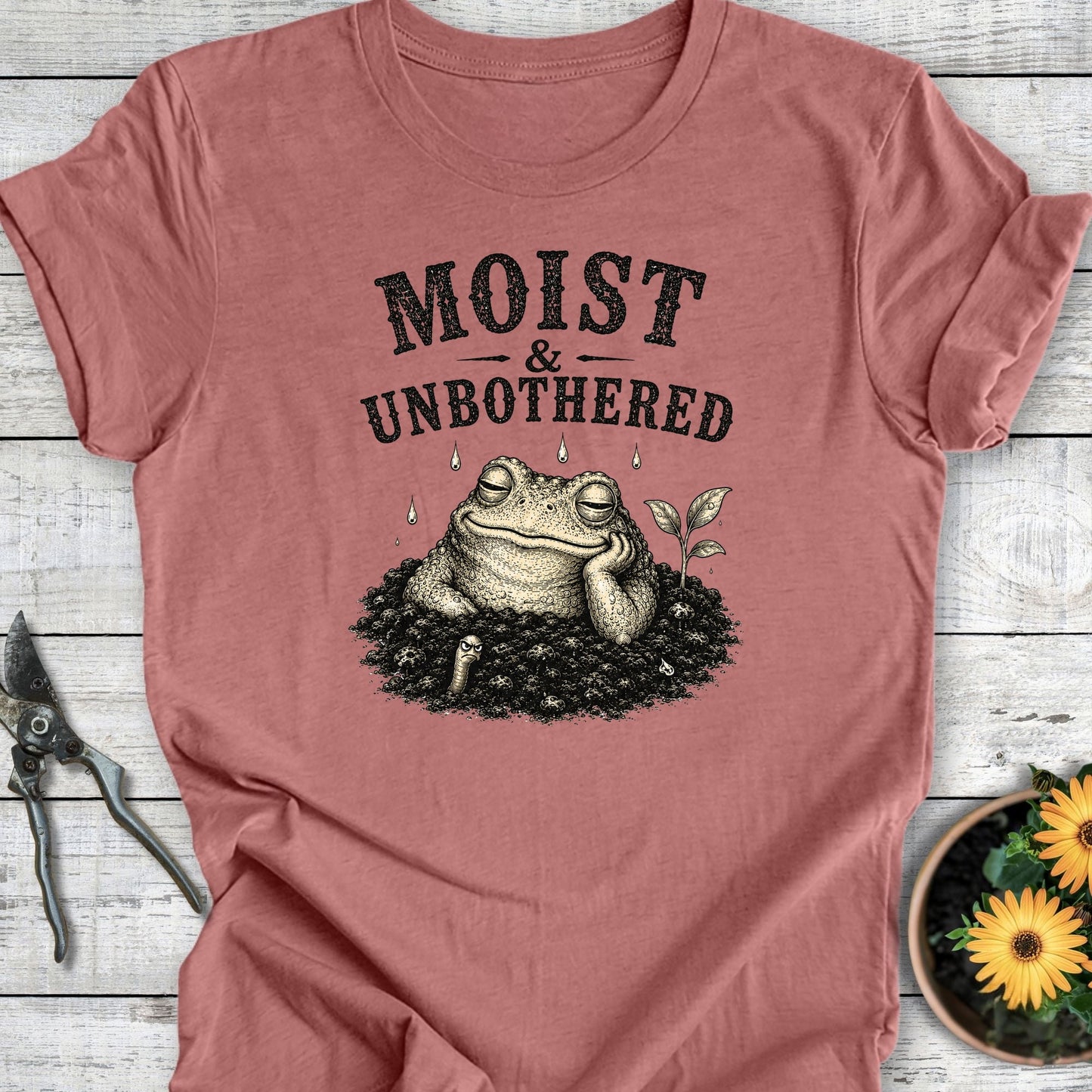 Printify T-Shirt Heather Mauve / S Moist & Unbothered T-Shirt