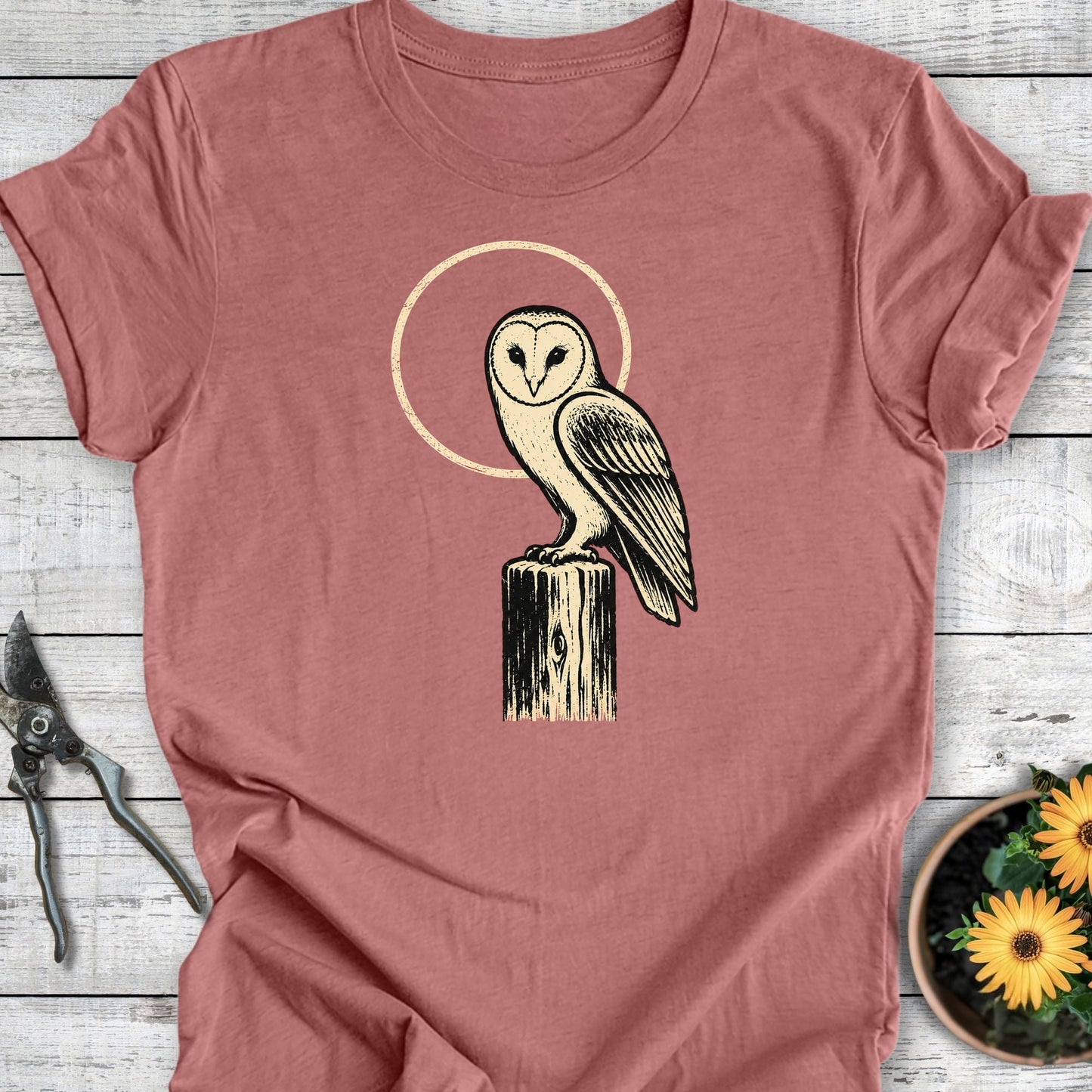 Printify T-Shirt Heather Mauve / S Moonlit Watch T-Shirt