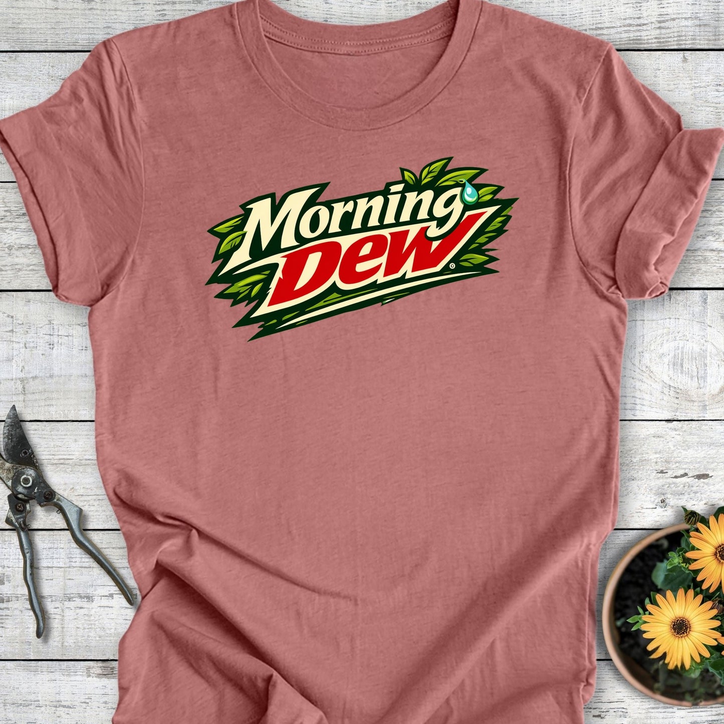 Printify T-Shirt Heather Mauve / S Morning Dew T-Shirt