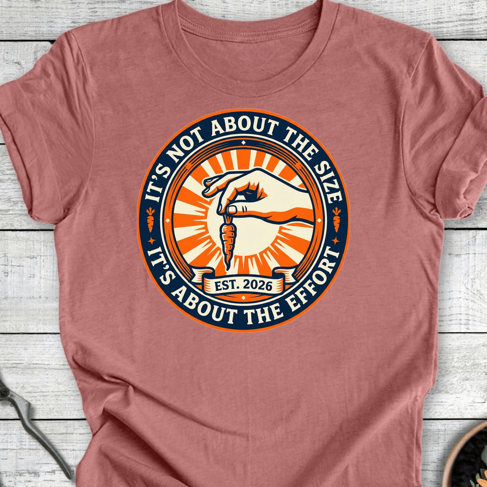 Printify T-Shirt Heather Mauve / S Not About The Size T-Shirt