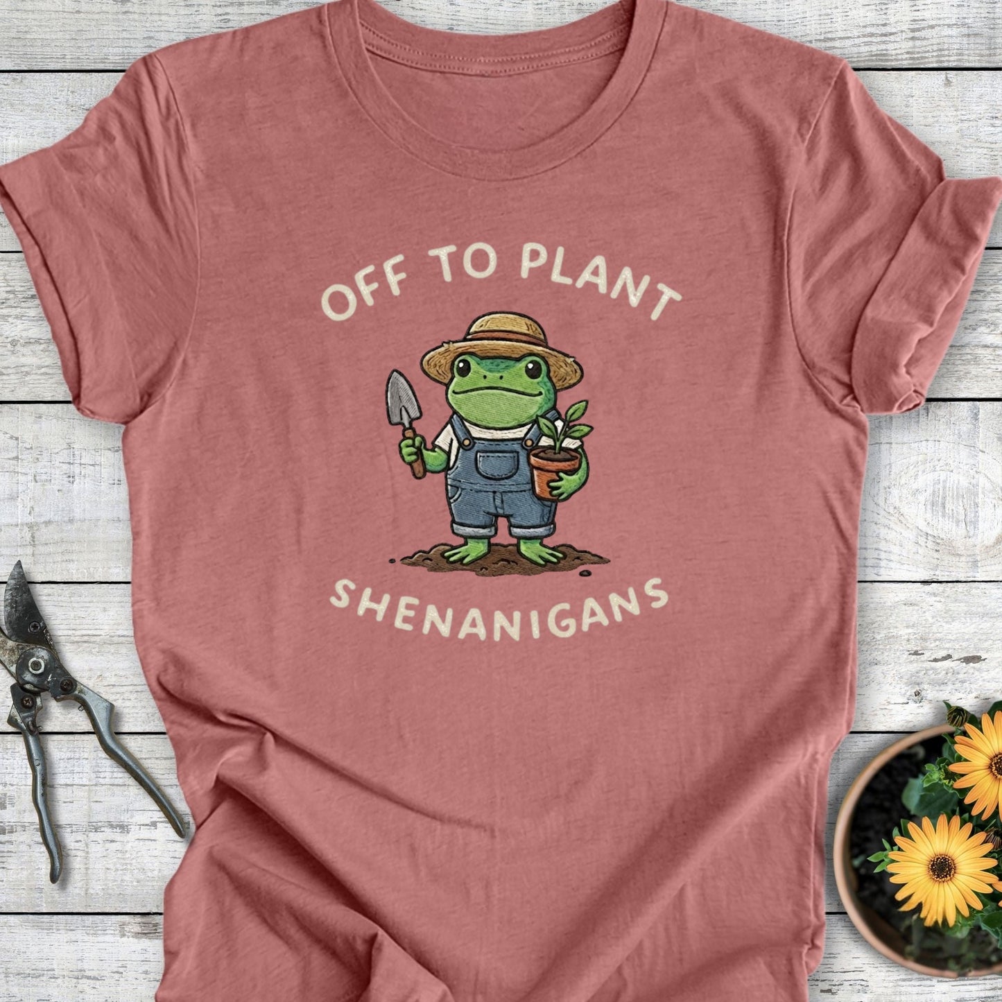 Printify T-Shirt Heather Mauve / S Off To Plant T-Shirt