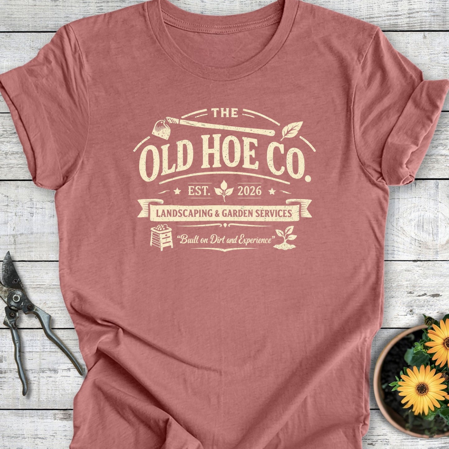 Printify T-Shirt Heather Mauve / S Old Hoe Co. T-Shirt