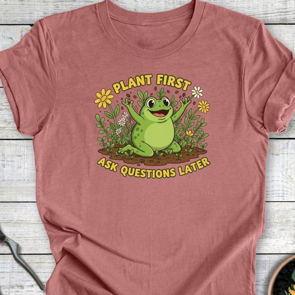 Printify T-Shirt Heather Mauve / S Plant First