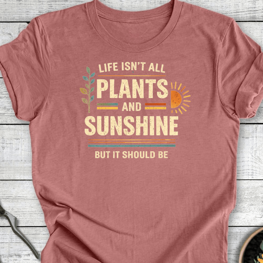 Printify T-Shirt Heather Mauve / S Plants & Sunshine T-Shirt