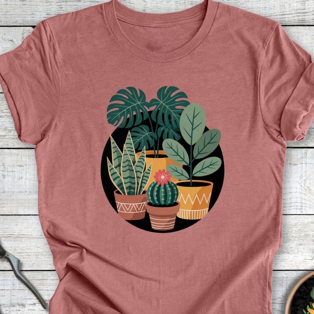 Printify T-Shirt Heather Mauve / S Potted Paradise