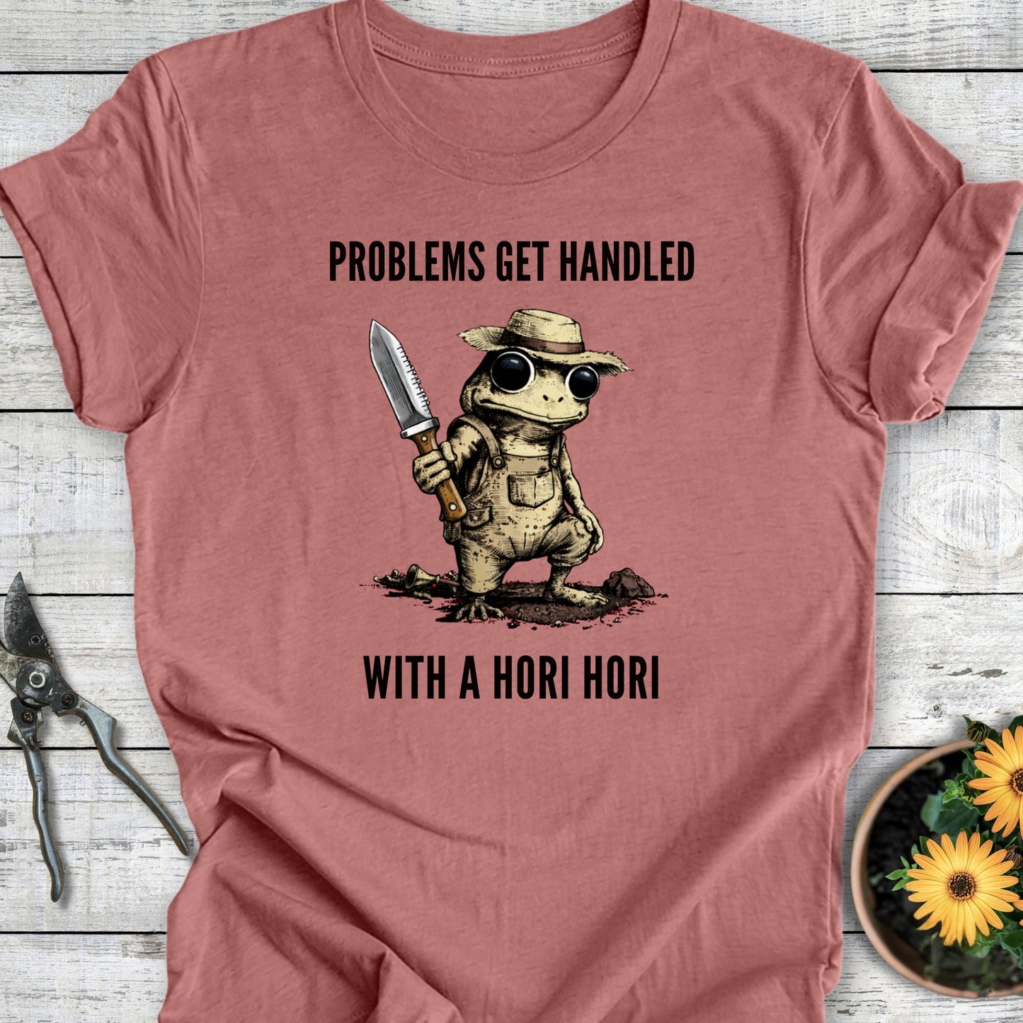 Printify T-Shirt Heather Mauve / S Problems Get Handled T-Shirt