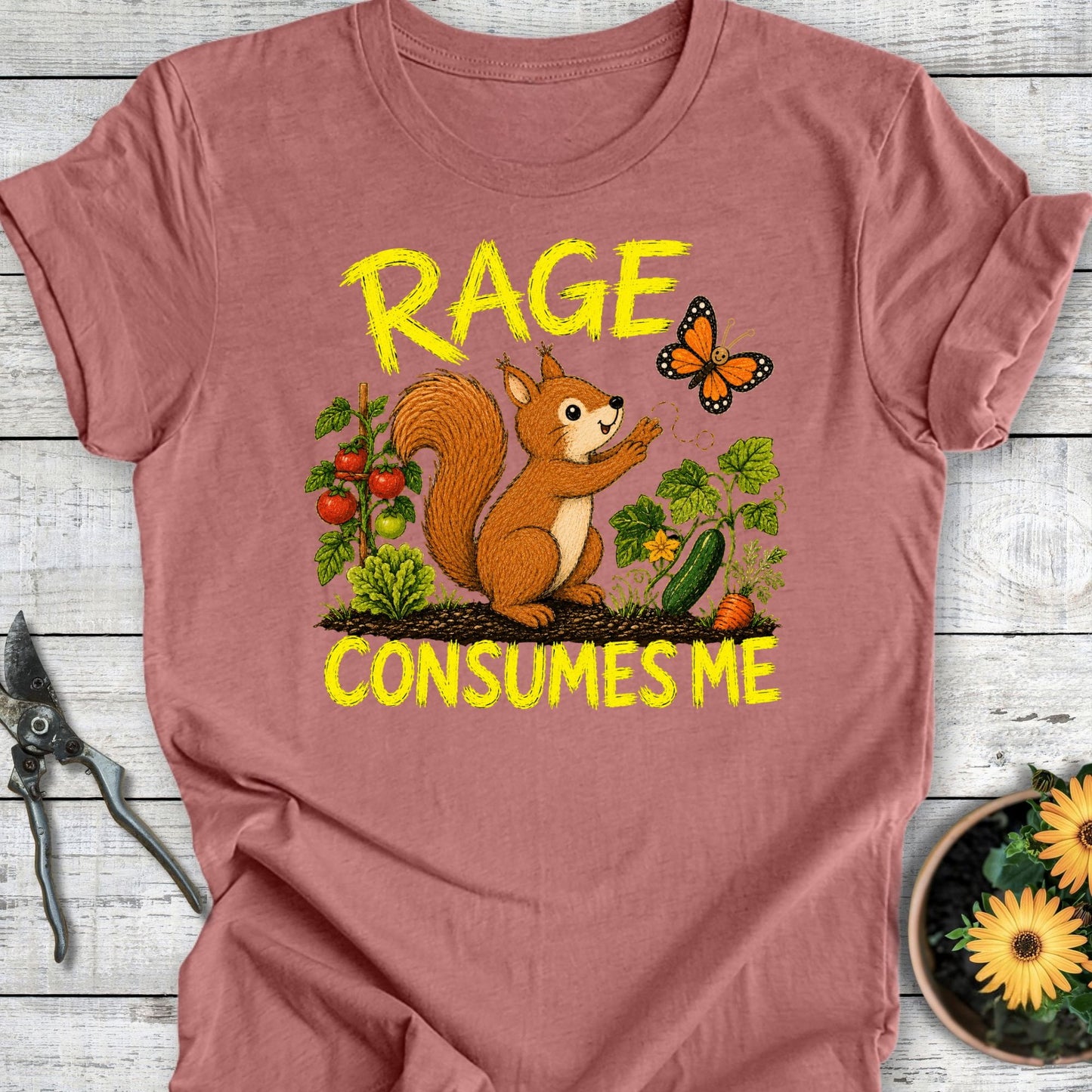 Printify T-Shirt Heather Mauve / S Rage T-Shirt