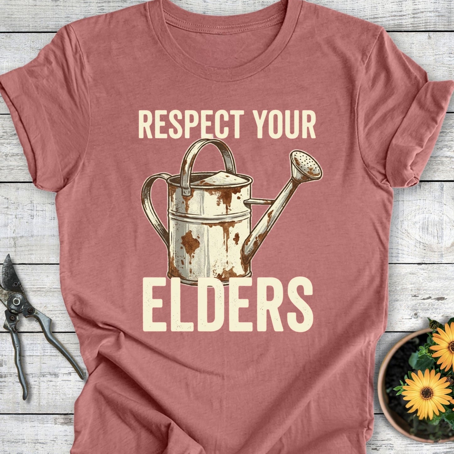 Printify T-Shirt Heather Mauve / S Respect Your Elders T-Shirt