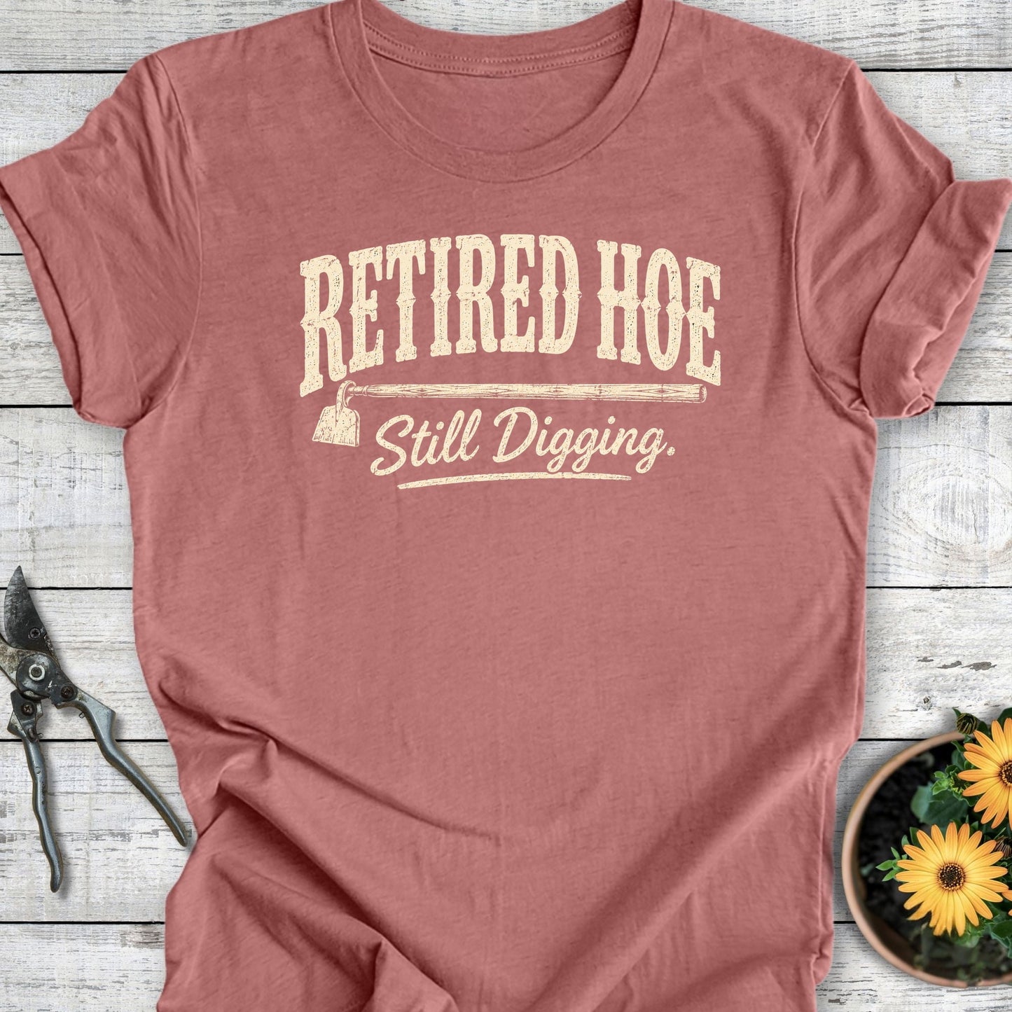 Printify T-Shirt Heather Mauve / S Retired Hoe T-Shirt