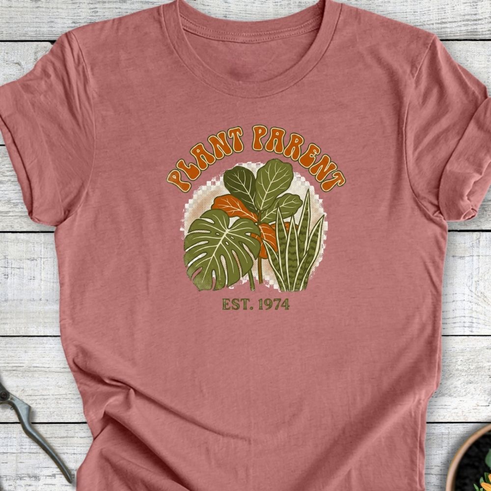 Printify T-Shirt Heather Mauve / S Retro Plant Parent T-Shirt