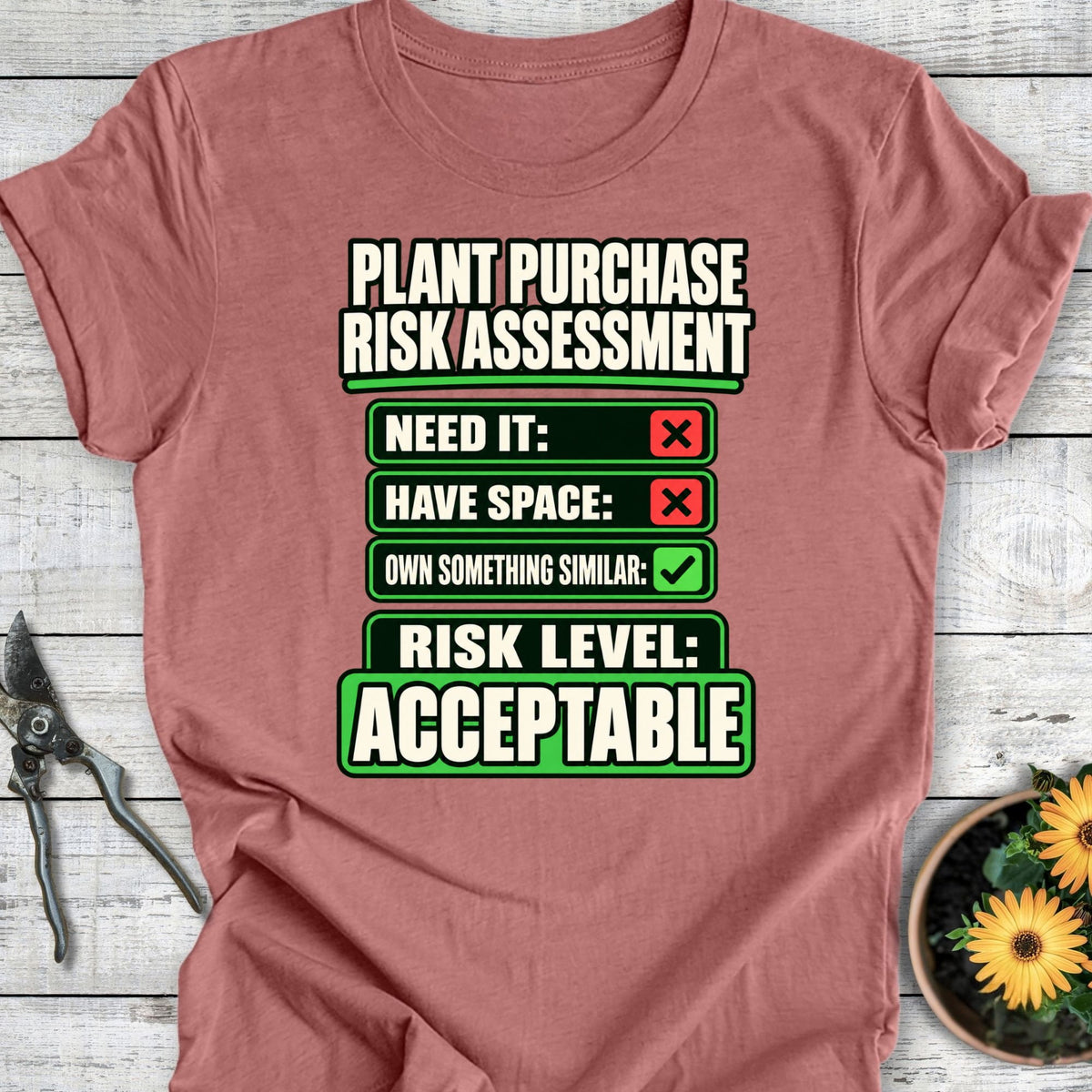 Printify T-Shirt Heather Mauve / S Risk Assessment T-Shirt