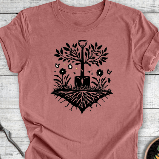 Printify T-Shirt Heather Mauve / S Rooted in Growth