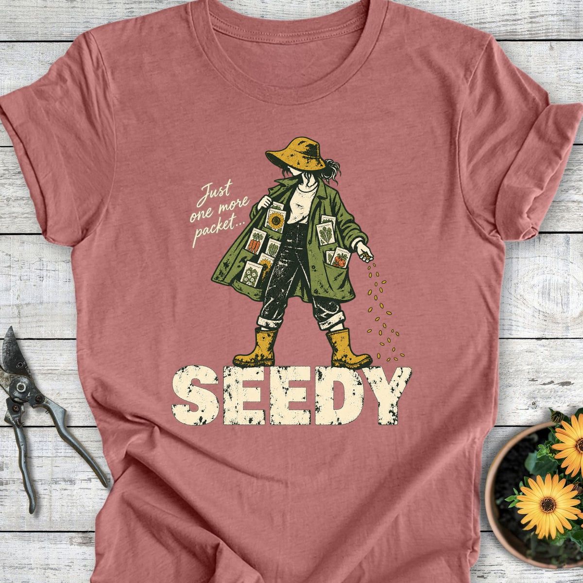 Printify T-Shirt Heather Mauve / S Seedy T-Shirt