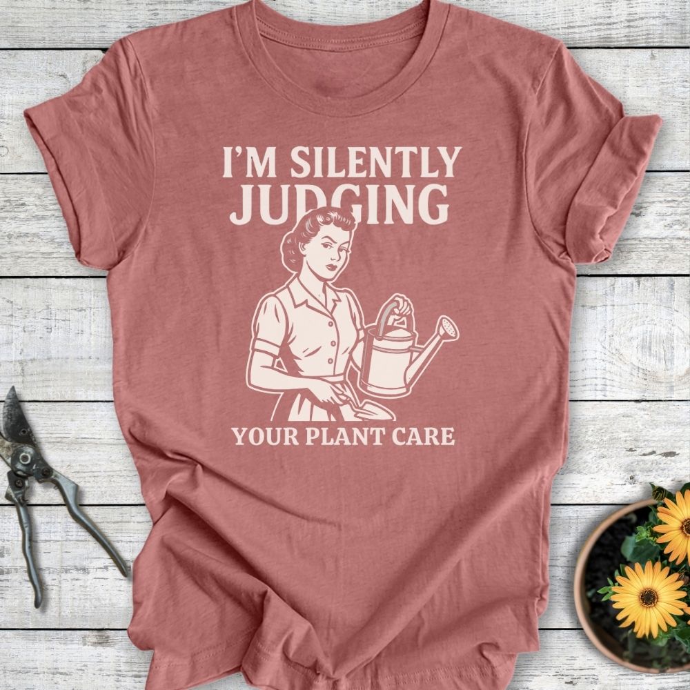 Printify T-Shirt Heather Mauve / S Silently Judging