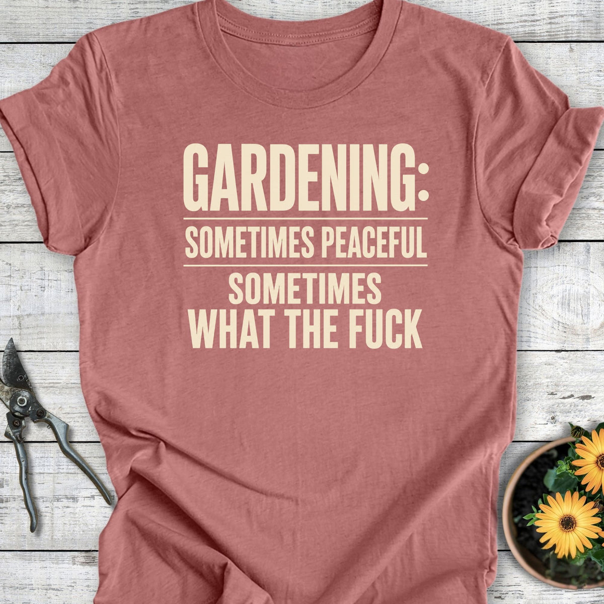 Printify T-Shirt Heather Mauve / S Sometimes Peaceful T-Shirt