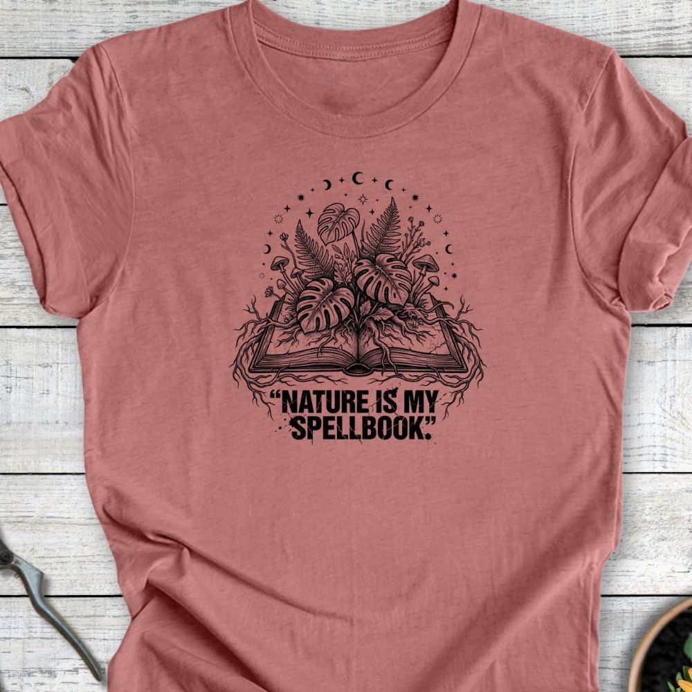 Printify T-Shirt Heather Mauve / S Spellbook T-Shirt