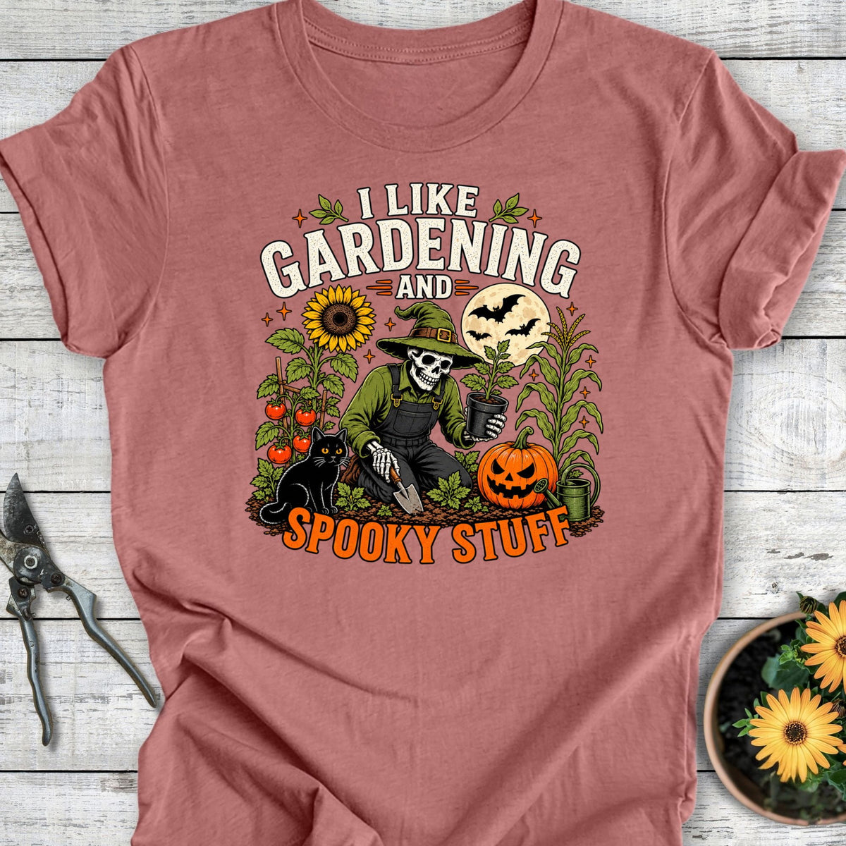 Printify T-Shirt Heather Mauve / S Spooky Stuff T-Shirt