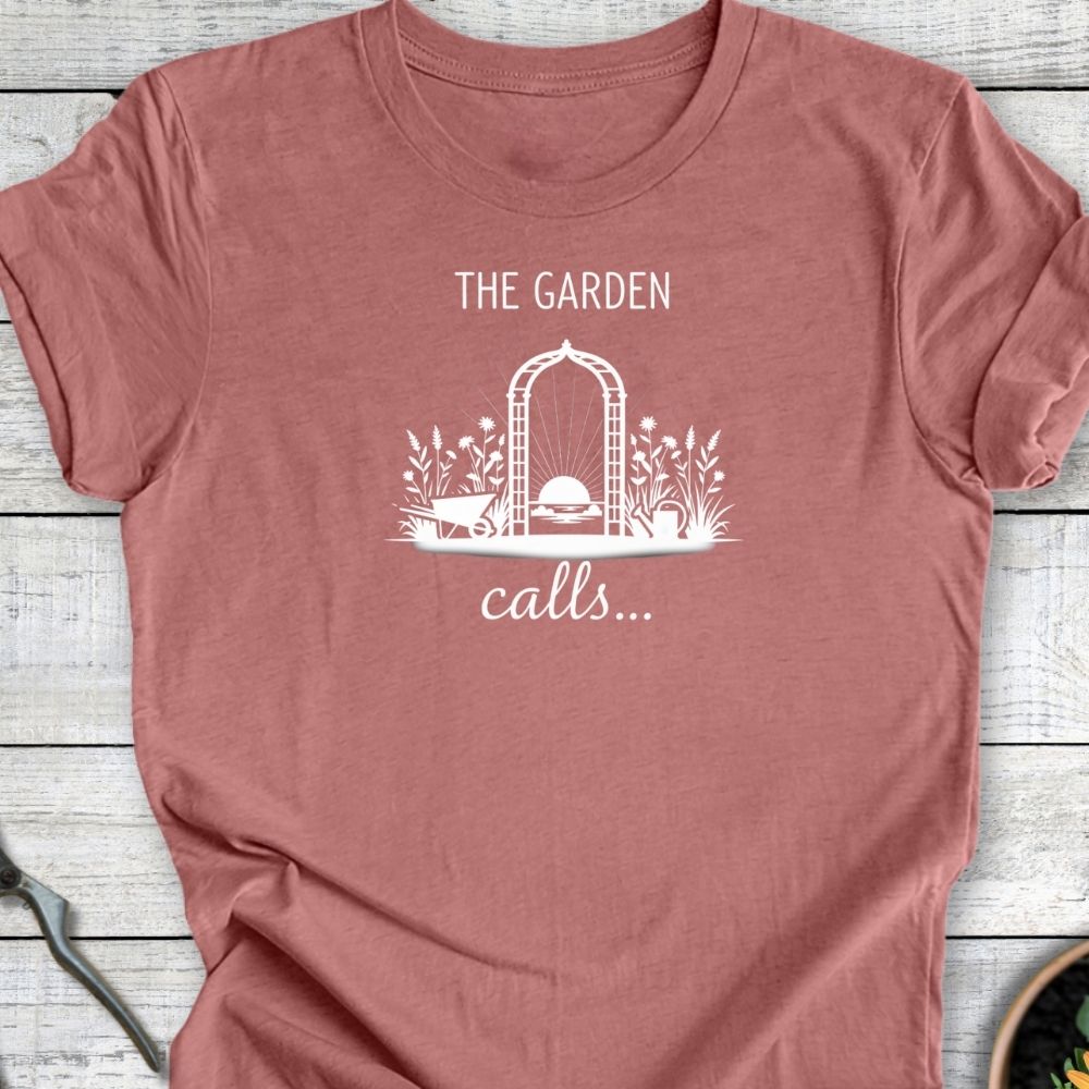 Printify T-Shirt Heather Mauve / S the garden calls T-Shirt