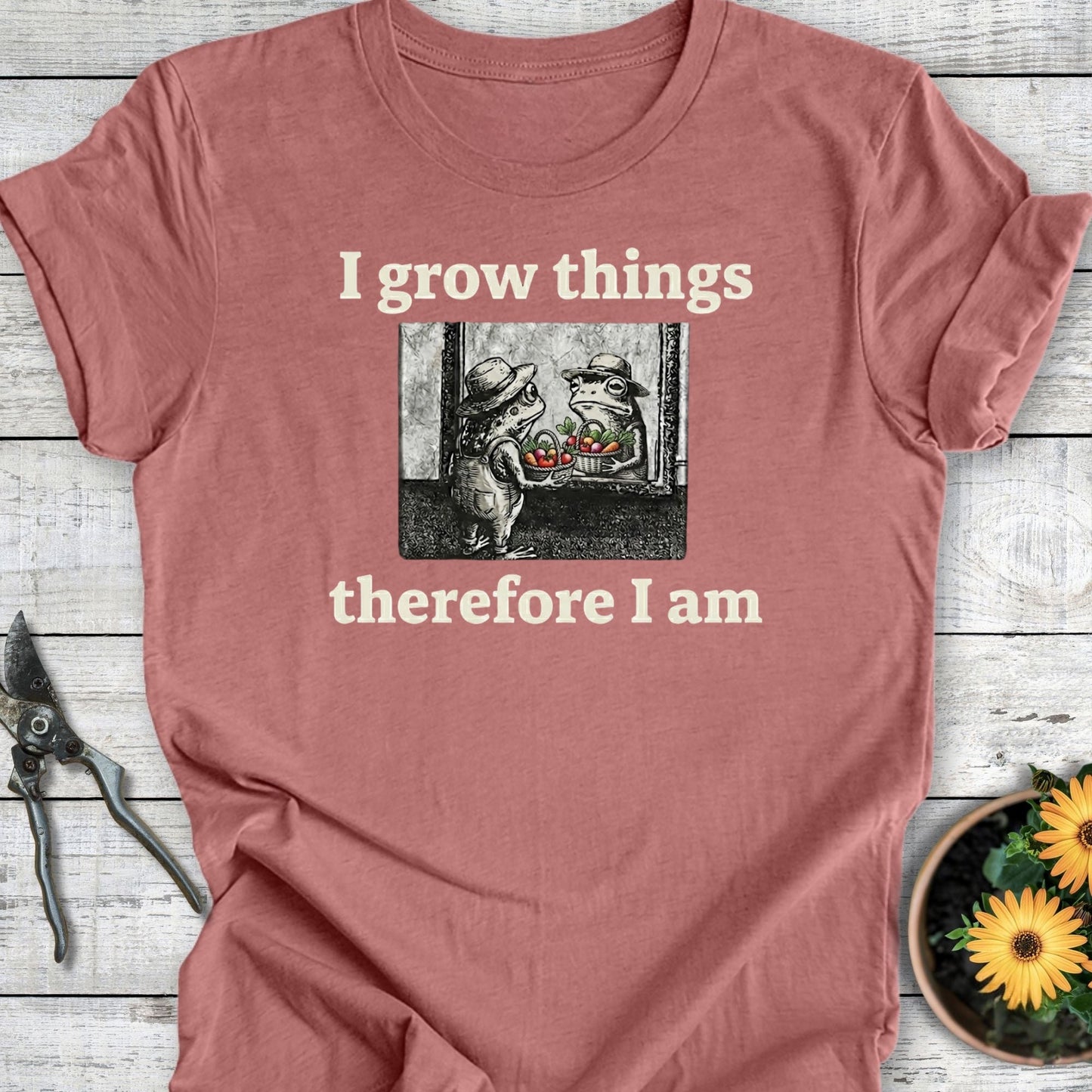 Printify T-Shirt Heather Mauve / S Therefore I Am T-Shirt
