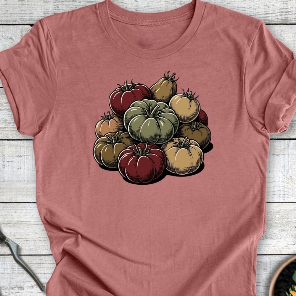 Printify T-Shirt Heather Mauve / S Tomato Pile T-Shirt