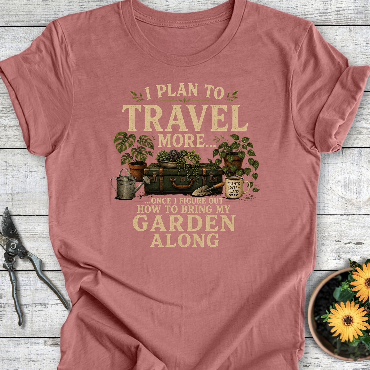 Printify T-Shirt Heather Mauve / S Travel More T-Shirt