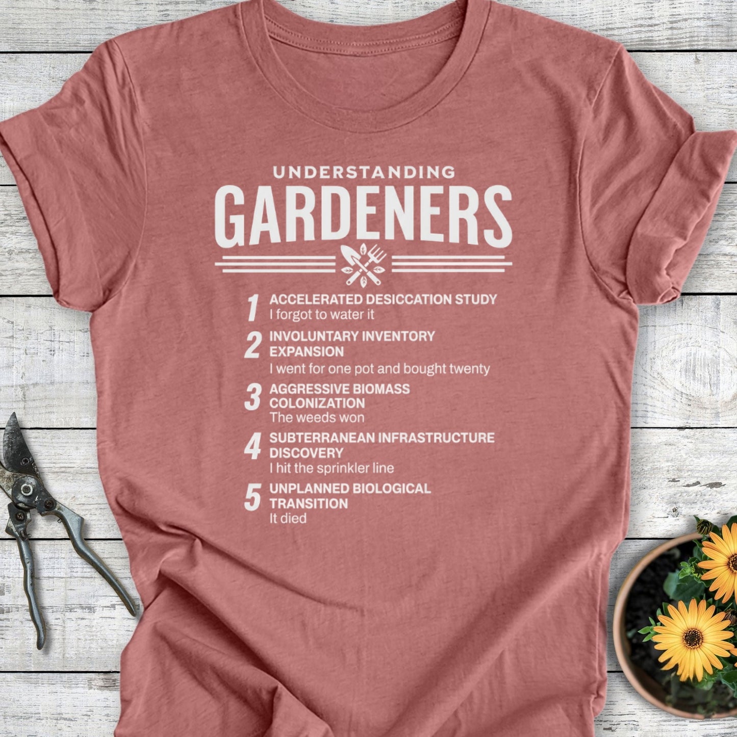 Printify T-Shirt Heather Mauve / S Understanding Gardeners T-Shirt