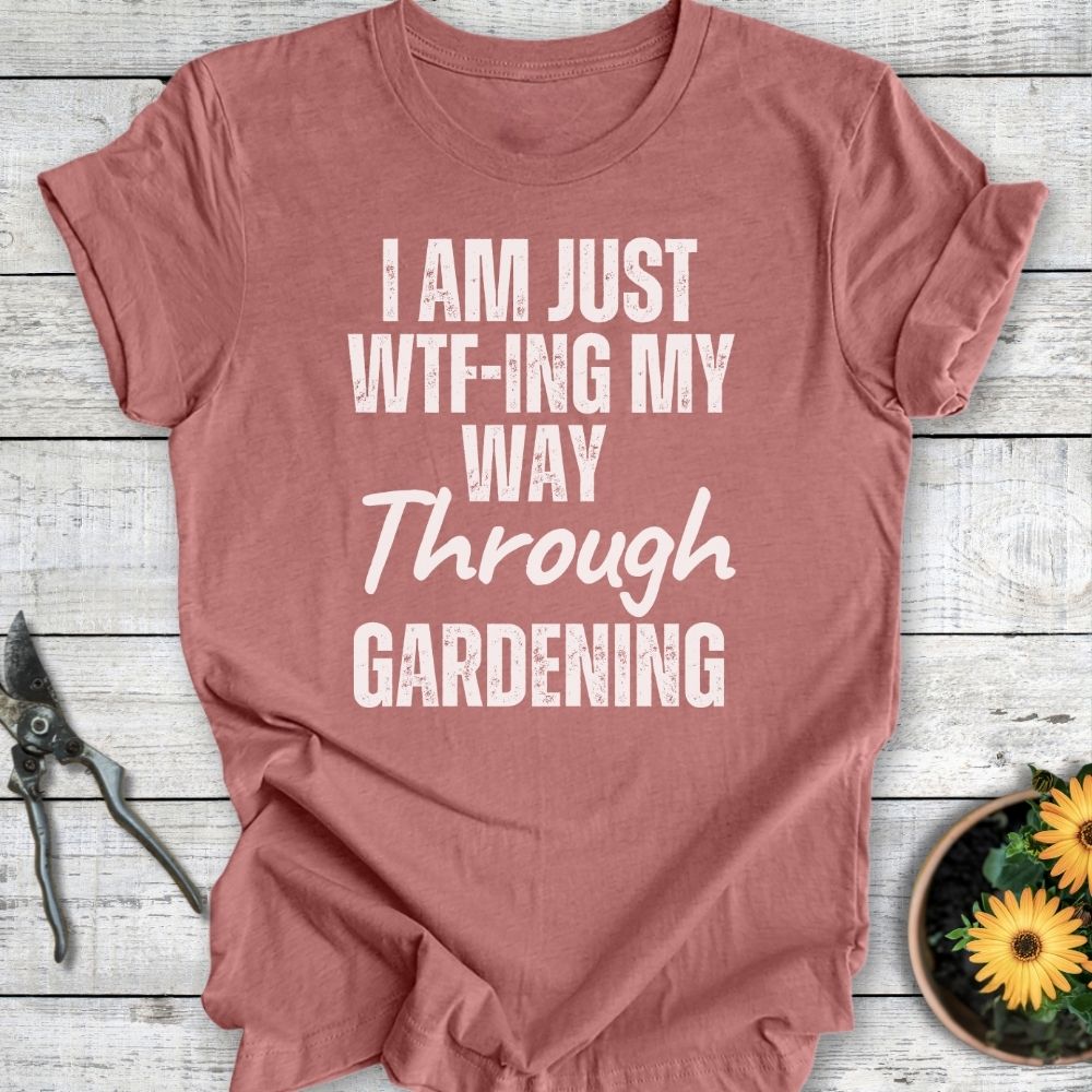 Printify T-Shirt Heather Mauve / S WTF Gardening