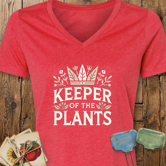 Printify T-Shirt Heather Red / S Keeper of the Plants V-Neck